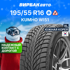 Зимние шины KUMHO WI51 195/55R16 91T XL