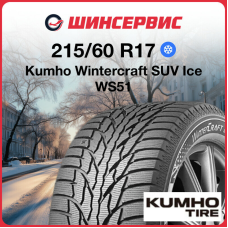 Зимняя нешипованная шина Kumho WS51 215/60 R17 100T