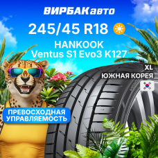 Летние шины HANKOOK Ventus S1 Evo3 K127 245/45R18 100Y XL