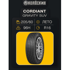 Шины летние R16 205/60 96H Cordiant GRAVITY