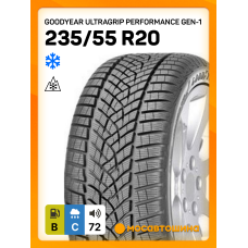 Зимние автомобильные шины Goodyear Ultragrip Performance GEN-1 235/55 R20 105V XL