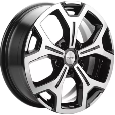 Khomen Wheels KHW1710 (Coolray) 6.5x17/5x114.3 ET 45 Dia 54.1 Black-FP