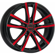 Mak Milano 6.5x16/5x112 ET 45 Dia 76 Black and Red